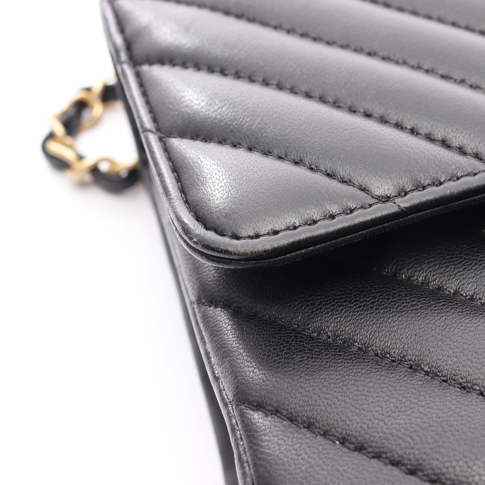 Chanel Chevron Double Flap Black - 8