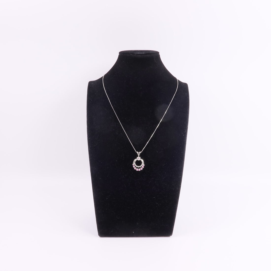 Ruby Diamond Necklace Platinum - 9