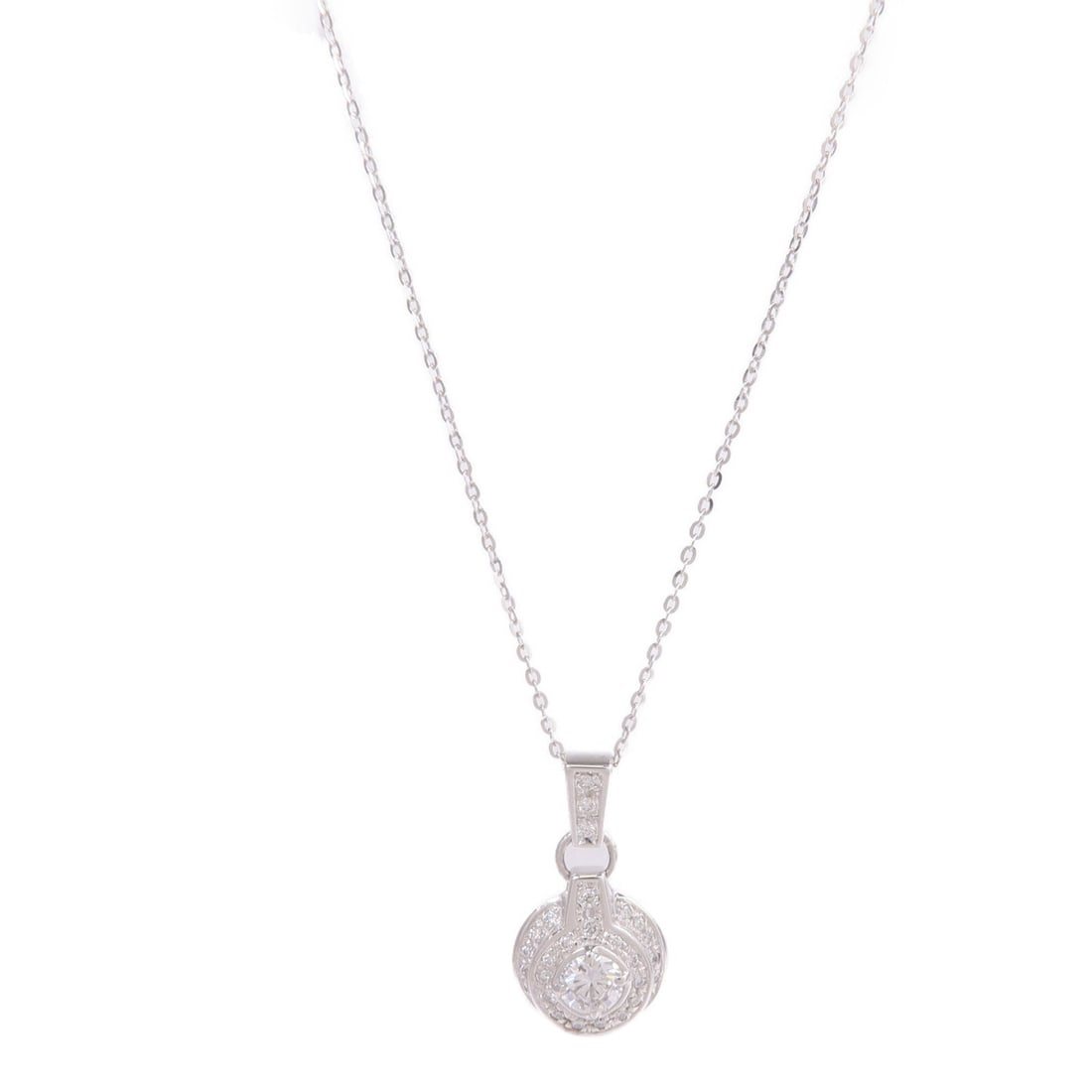 Diamond Necklace 18K White Gold: Diamond necklace in 18K white gold.