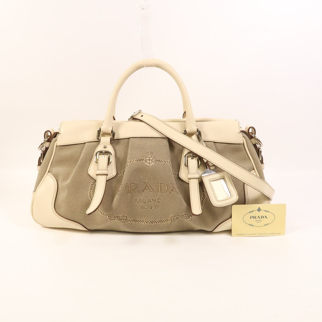 Prada 2 Way Shoulder Beige - 10