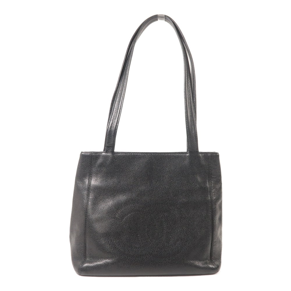 Chanel Vintage Hand Bag: Black calfskin hand bag.