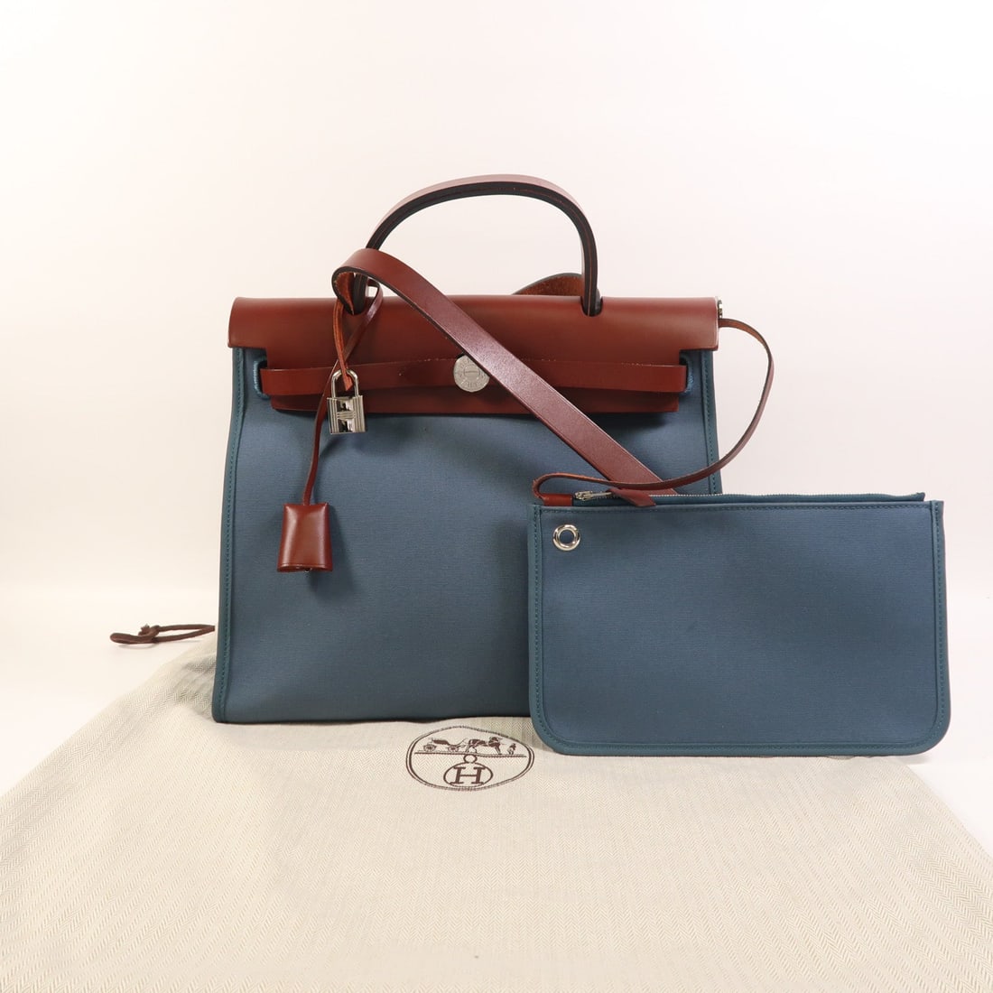 Hermes Herbag PM Bleu Tempete - 9