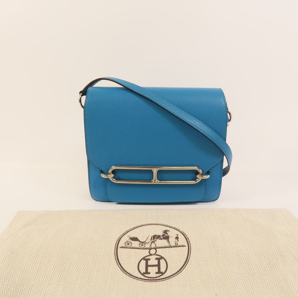 Hermes Roulis Mini Bleu Zanzibar - 10