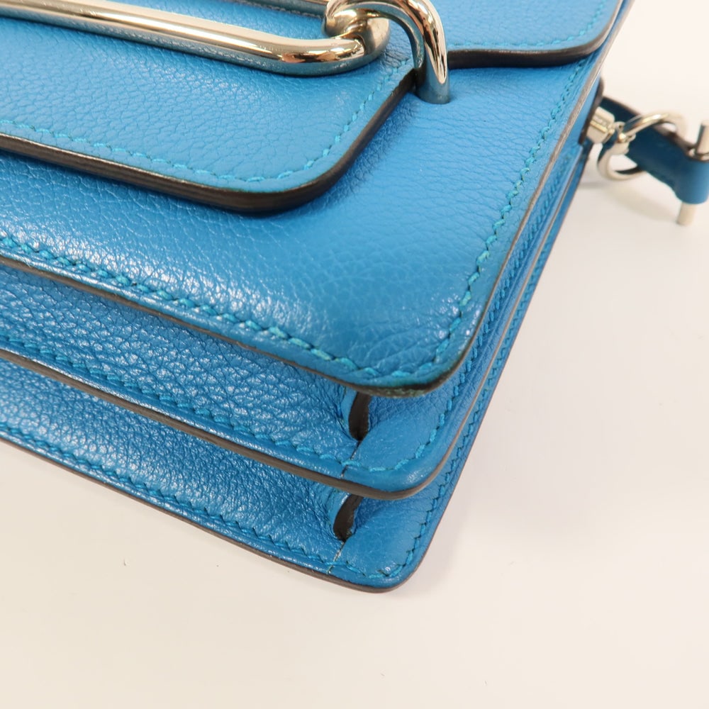 Hermes Roulis Mini Bleu Zanzibar - 12