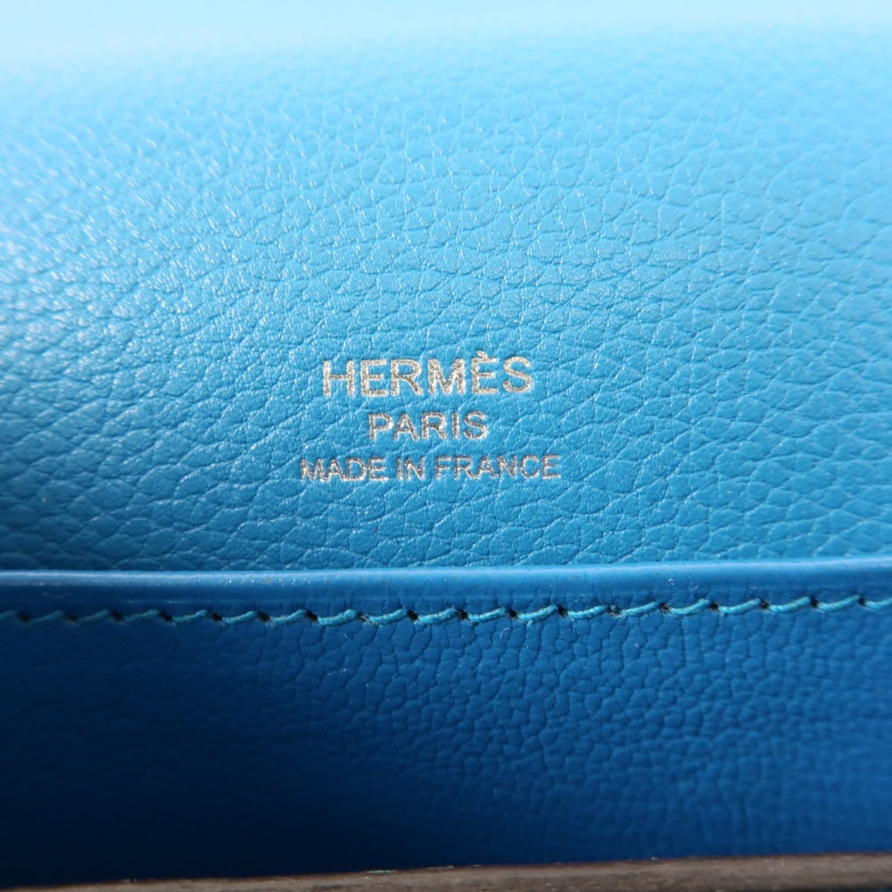 Hermes Roulis Mini Bleu Zanzibar - 8