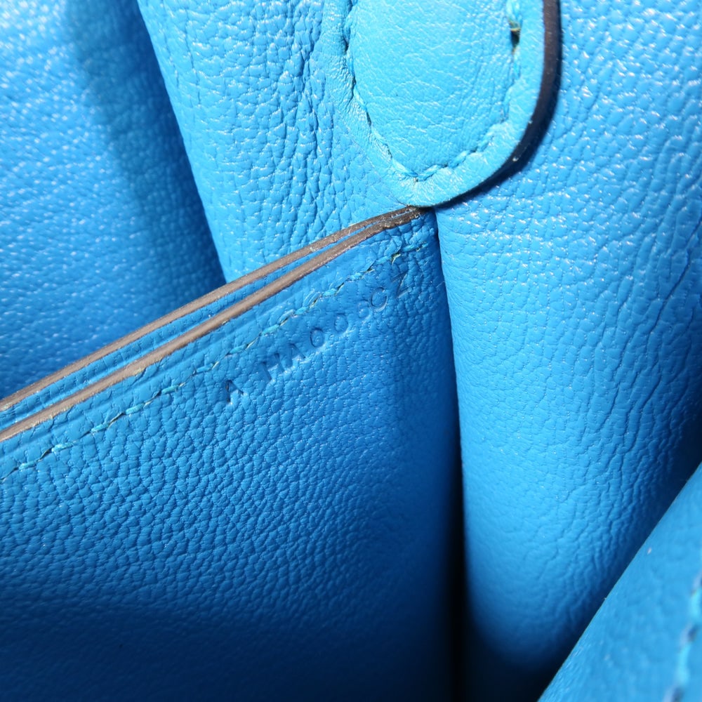 Hermes Roulis Mini Bleu Zanzibar - 9