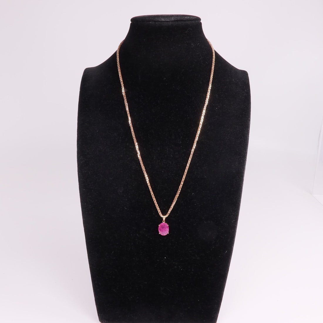 Ruby Necklace Yellow Pink Gold - 10