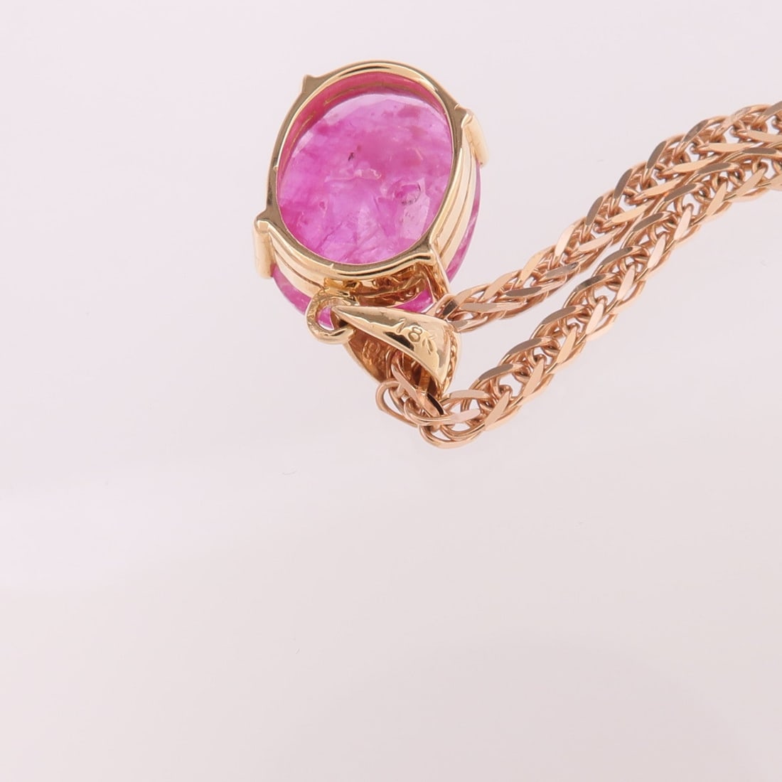 Ruby Necklace Yellow Pink Gold - 7