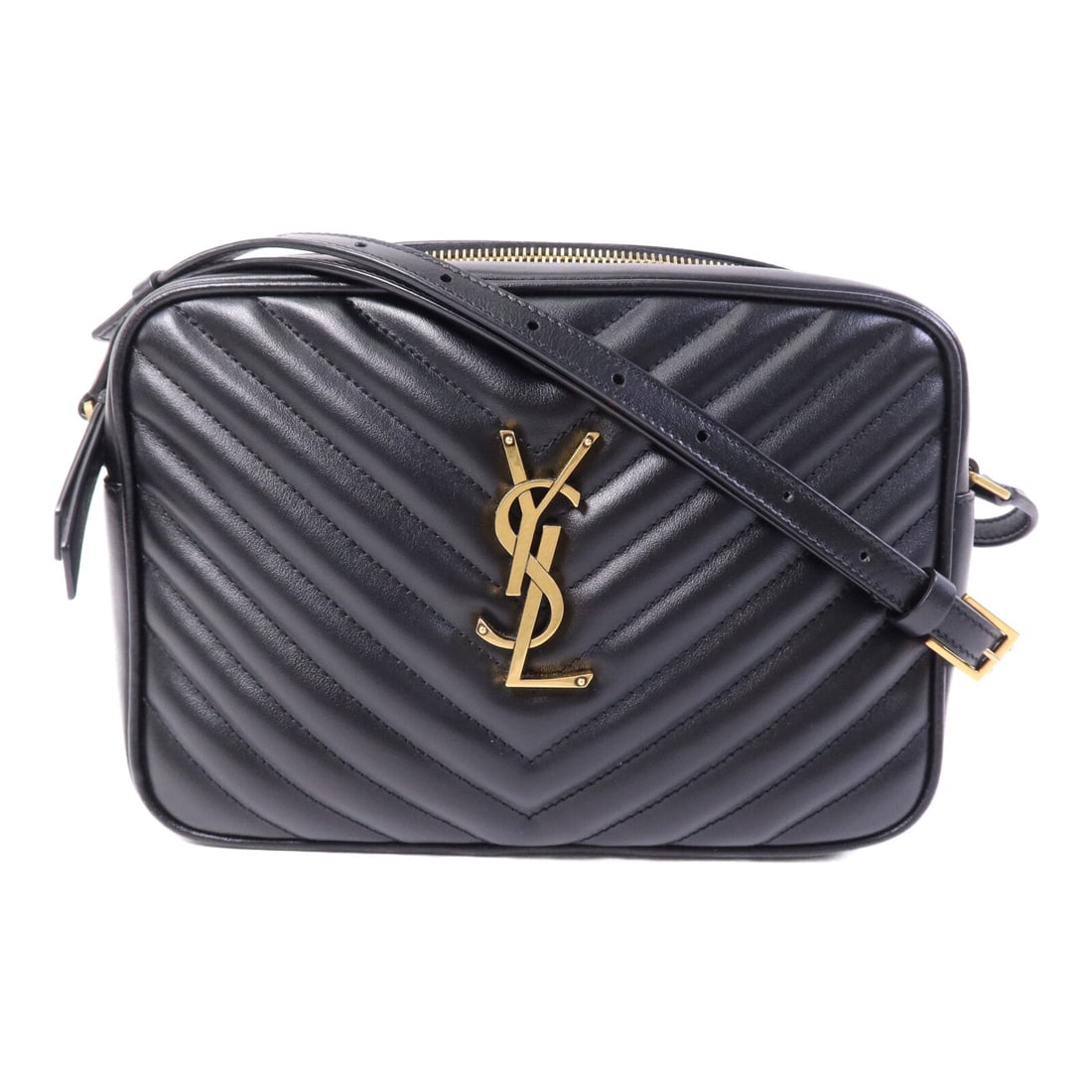 Saint Laurent Lou Camera Black: LOU Camera bag shoulder bag 761554 in black calfskin. Size 22 x 15.5 x 6 cm.