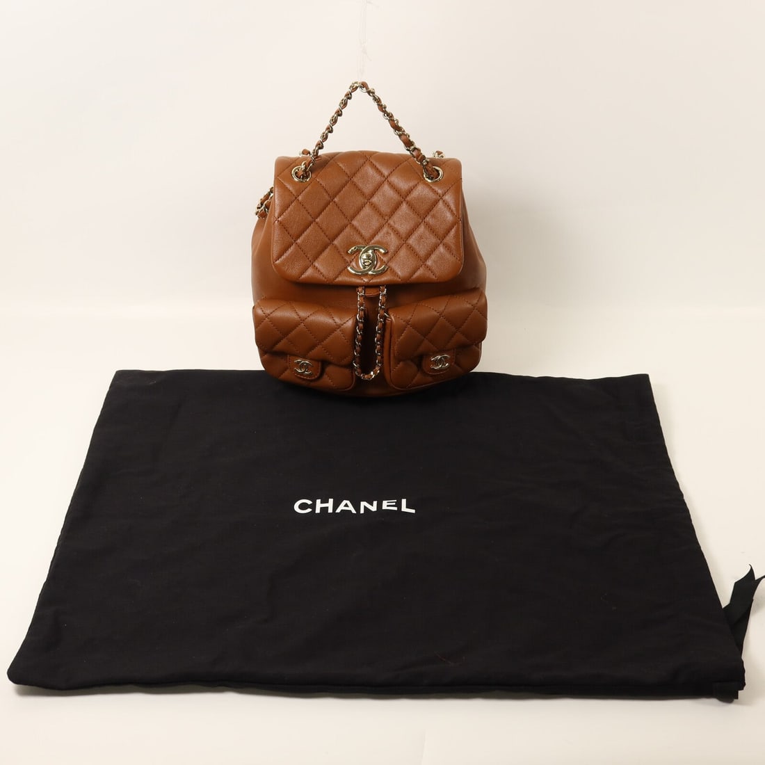 Chanel Chain Backpack Brown - 10