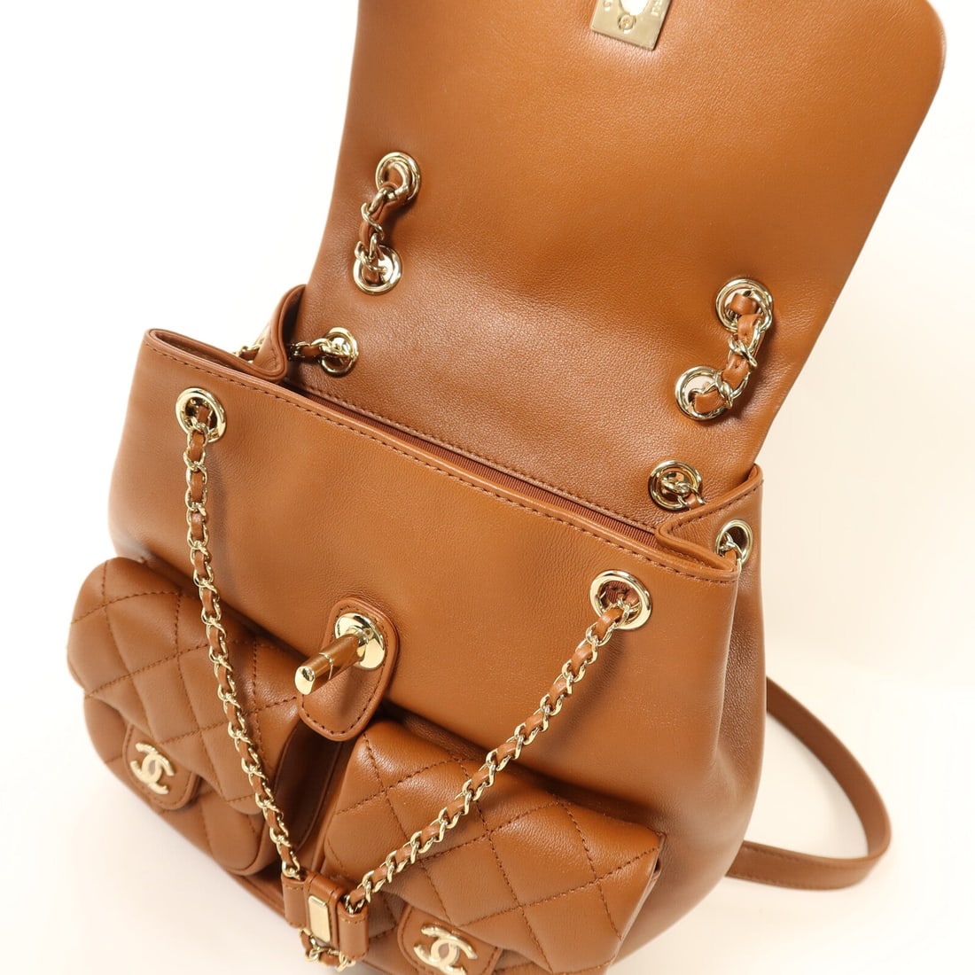 Chanel Chain Backpack Brown - 6