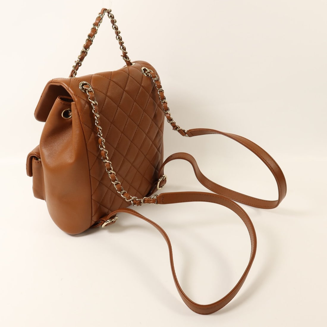 Chanel Chain Backpack Brown - 9