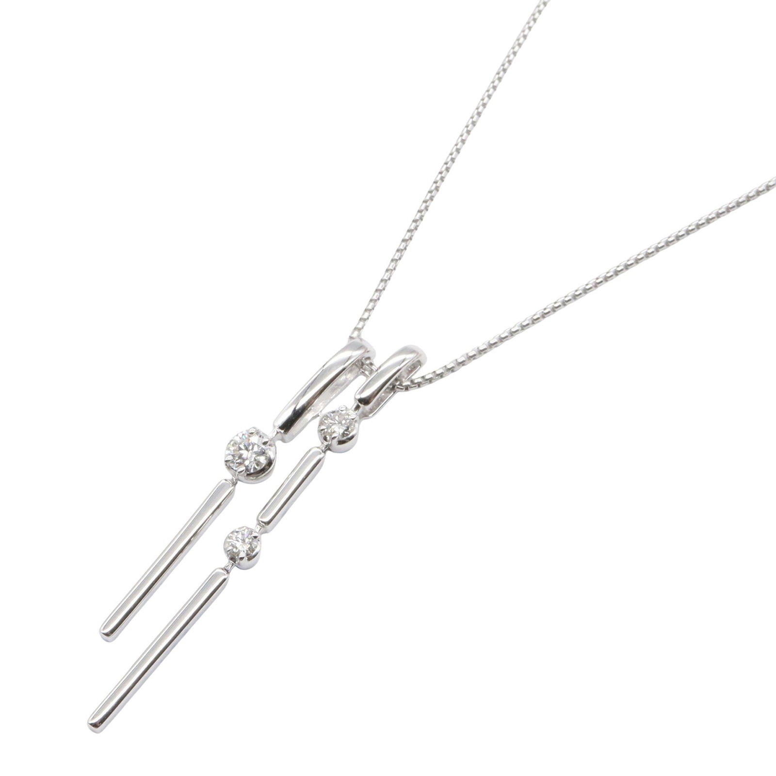 Tasaki Diamond Necklace WG: Diamond necklace in K18 white gold.