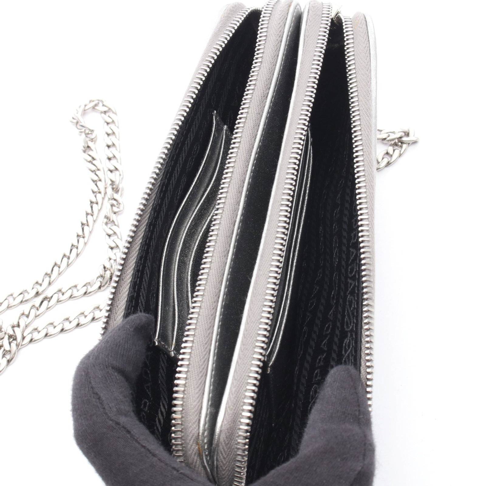 Prada Chain Shoulder Silver - 3