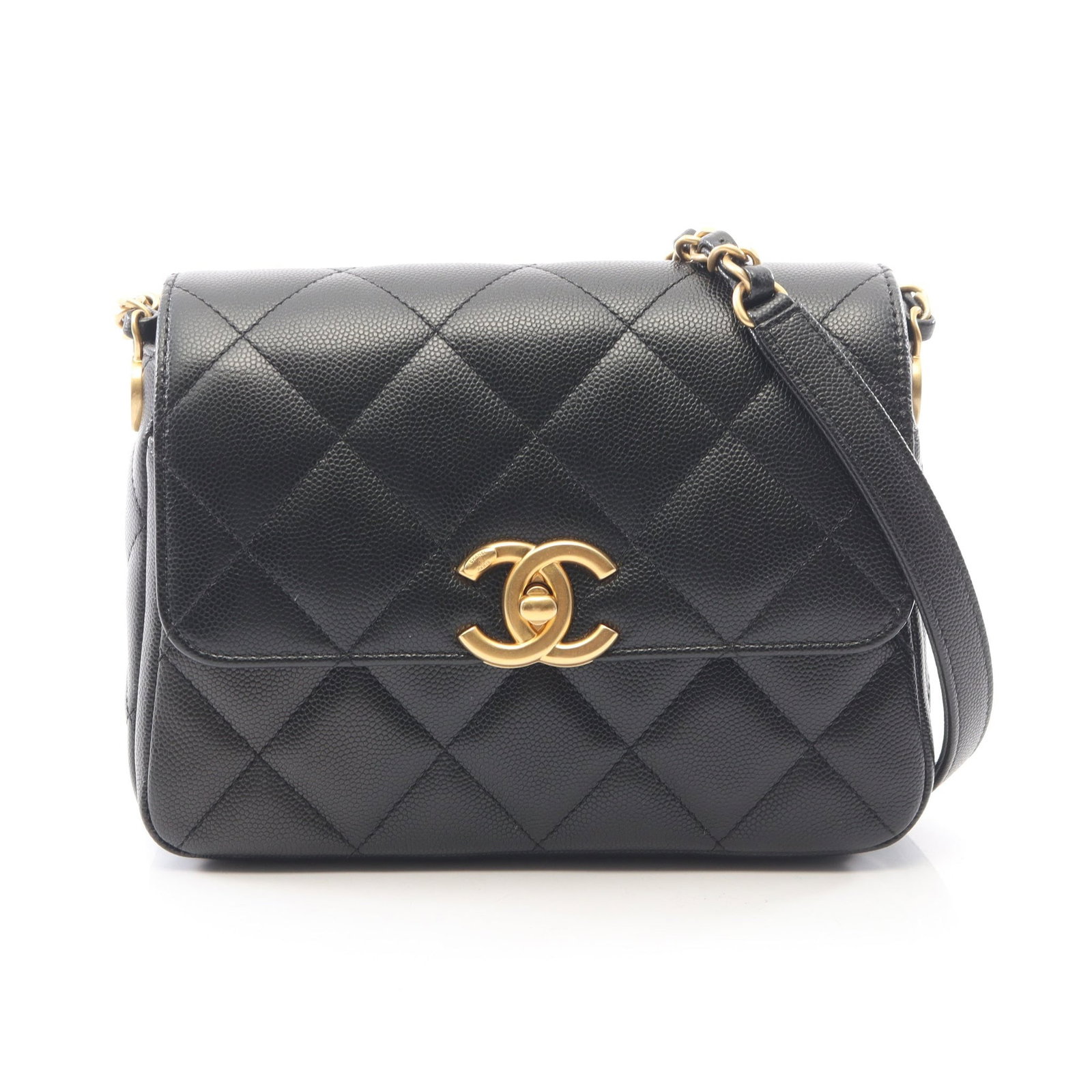 Chanel Small Flap Bag Black Caviar (1 of 7)