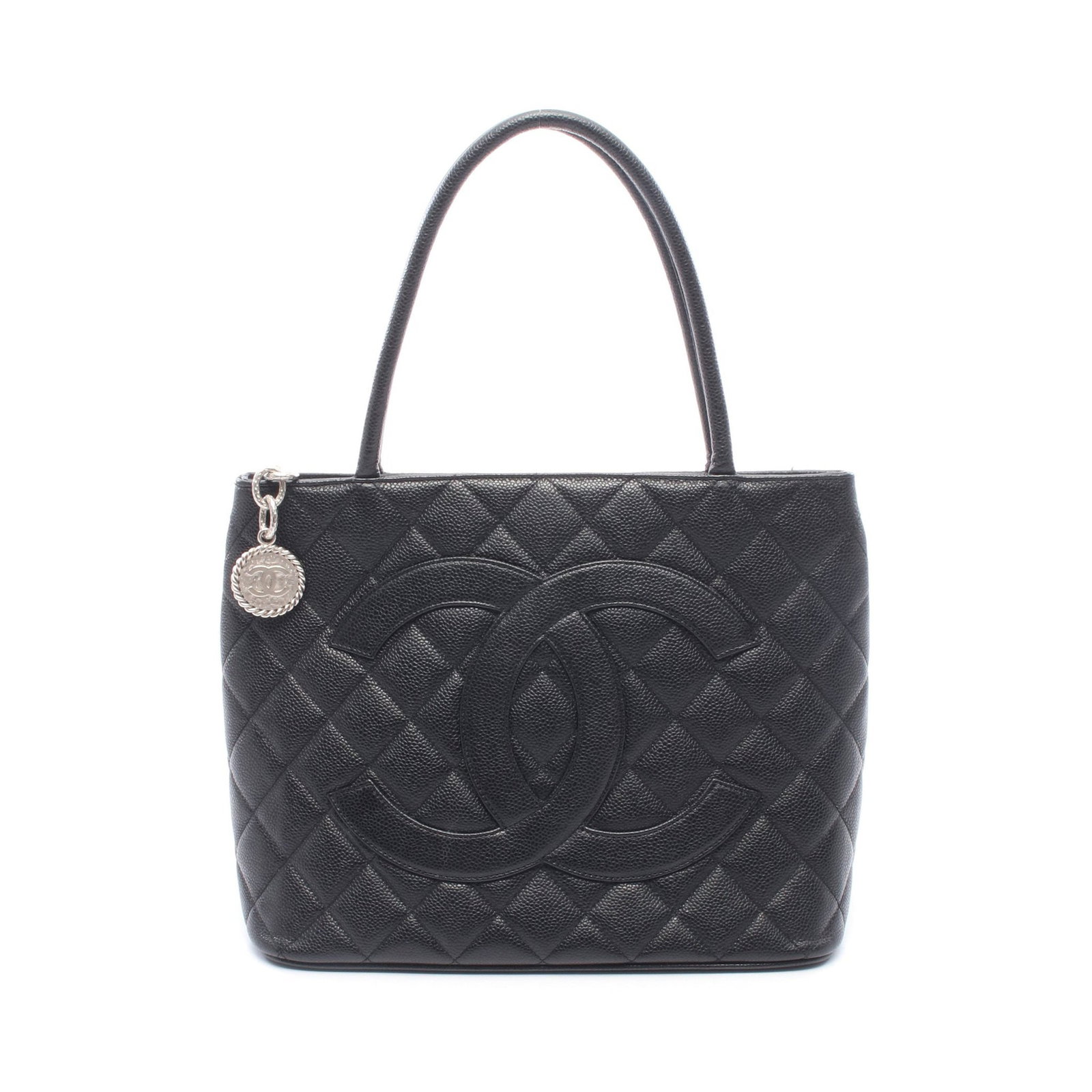 Chanel Reissue Tote: Black caviar skin tote bag.