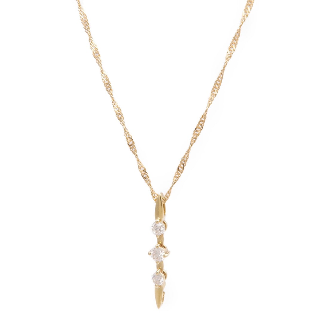 Diamond Necklace 18K Yellow Gold: Diamond necklace in 18K yellow gold.
