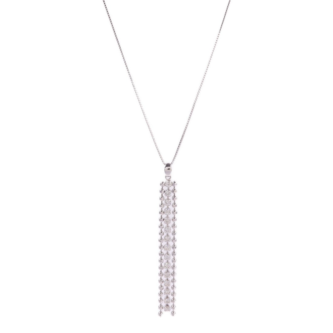 Diamond Necklace 18K White Gold: Diamond necklace in 18K white gold.