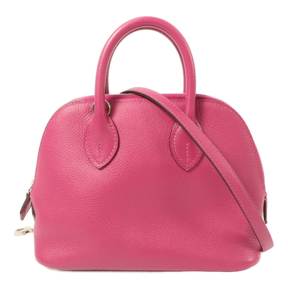 Hermes Mini Bolide Rose Pourpre: Rose Pourpre Evercolor mini 2-way shoulder bag with palladium-tone hardware.
