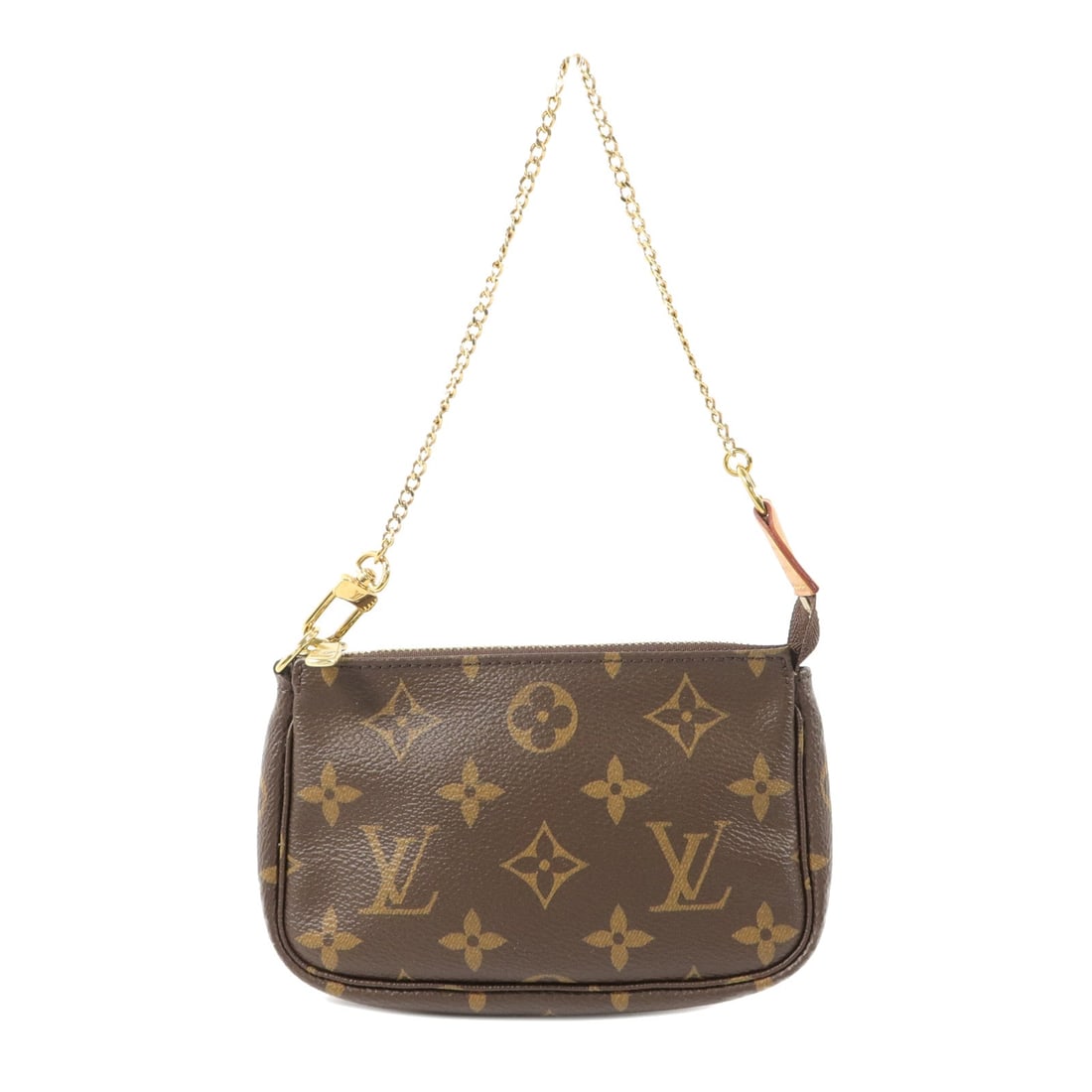 Louis Vuitton Mini Pochette Brown: Mini Pochette Accessoires M58009 in brown Monogram canvas. Size 14 x 11 x 3 cm.