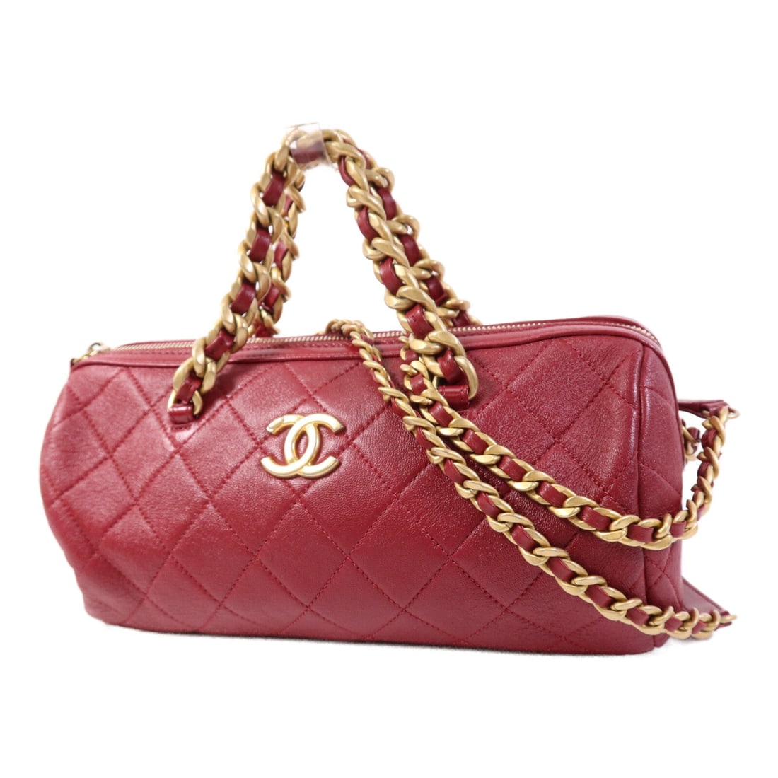 Chanel Bowling Bag Red - 3