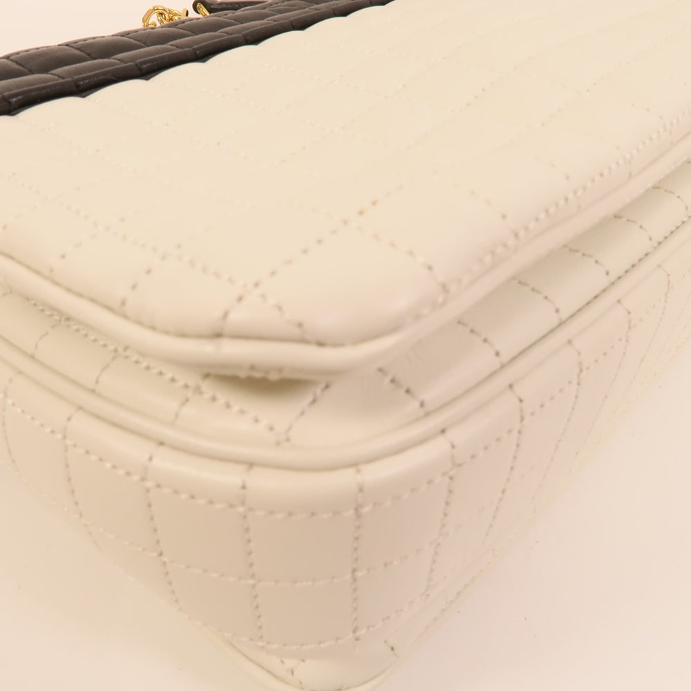Celine C Bag White Black - 13