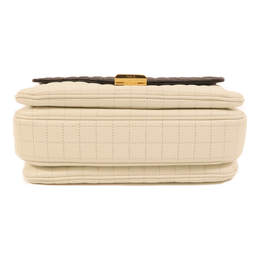 Celine C Bag White Black - 4