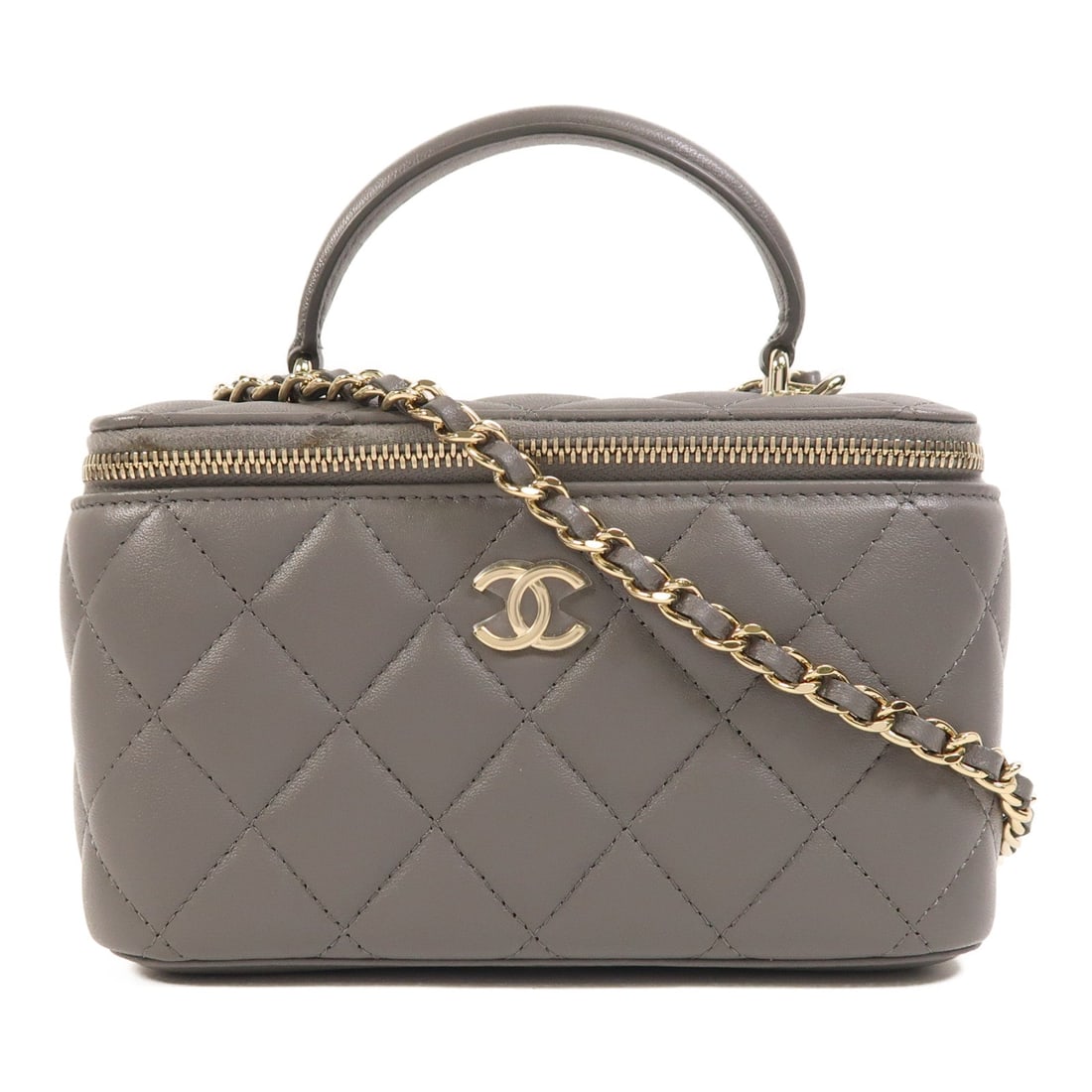 Chanel Vanity Case 2-Way Grey (1 of 15)