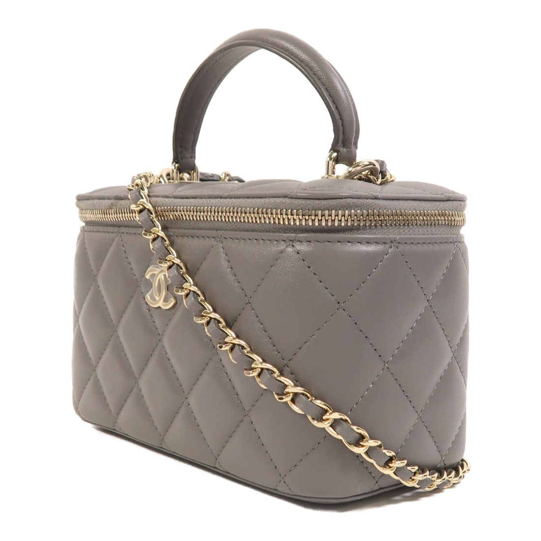 Chanel Vanity Case 2-Way Grey - 3