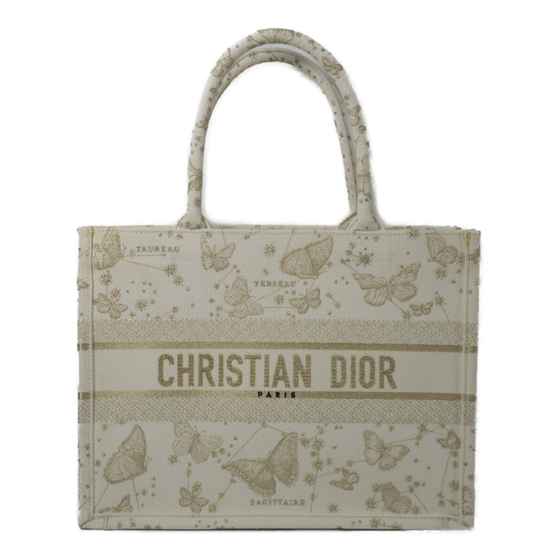 Dior Book Tote Medium: Gold oblique canvas medium tote bag.
