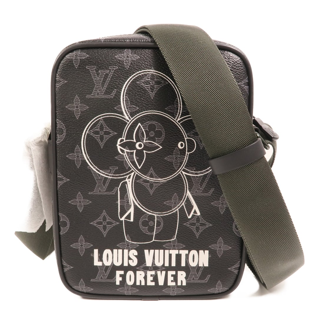 Louis Vuitton Vivienne Danube PM: Black monogram eclipse shoulder bag.