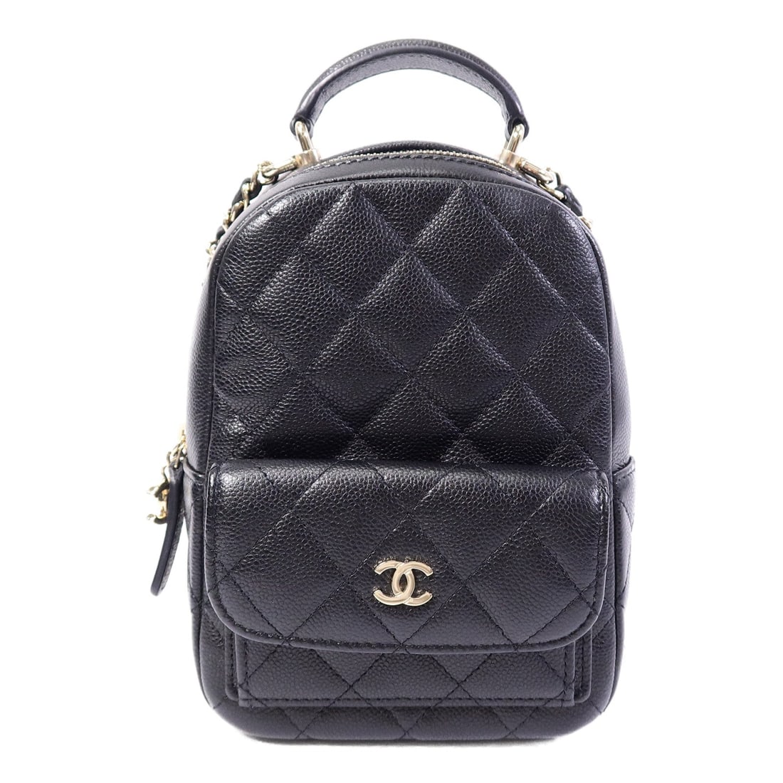 Chanel Mini Backpack Black: Black calfskin mini backpack with silver-tone hardware.