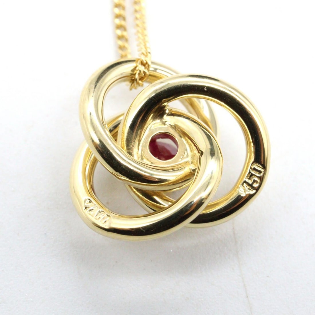 Tiffany Ruby Necklace YG - 5