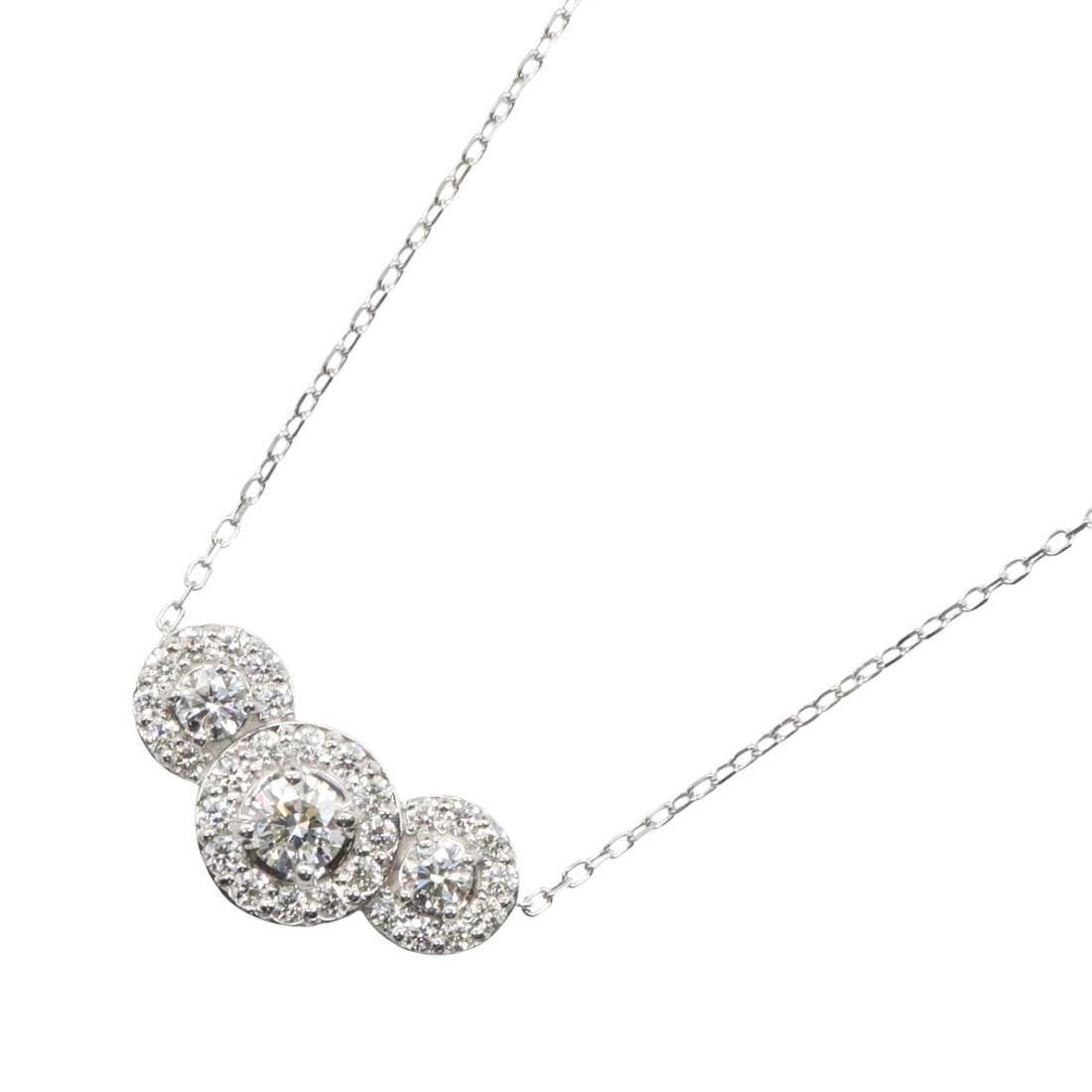 Diamond Necklace Platinum: Diamond necklace in PT950 and PT850 platinum.