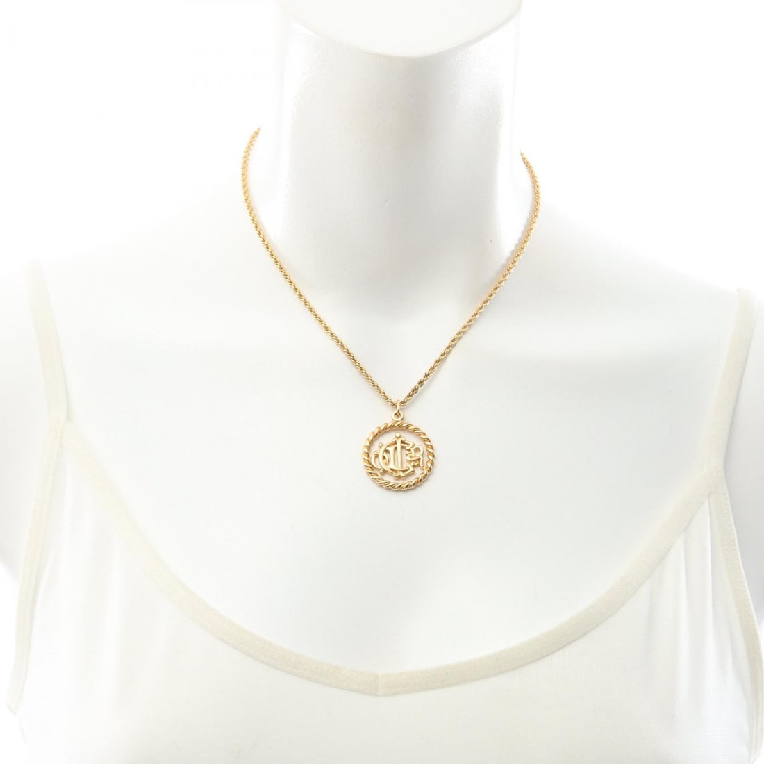 Dior Large Logo Circle Necklace - 5
