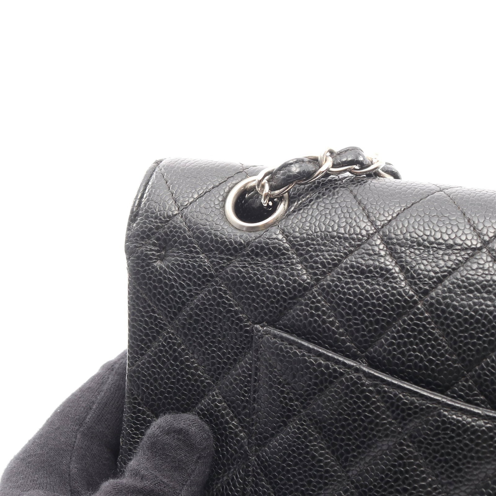 Chanel Double Flap Black Caviar - 9