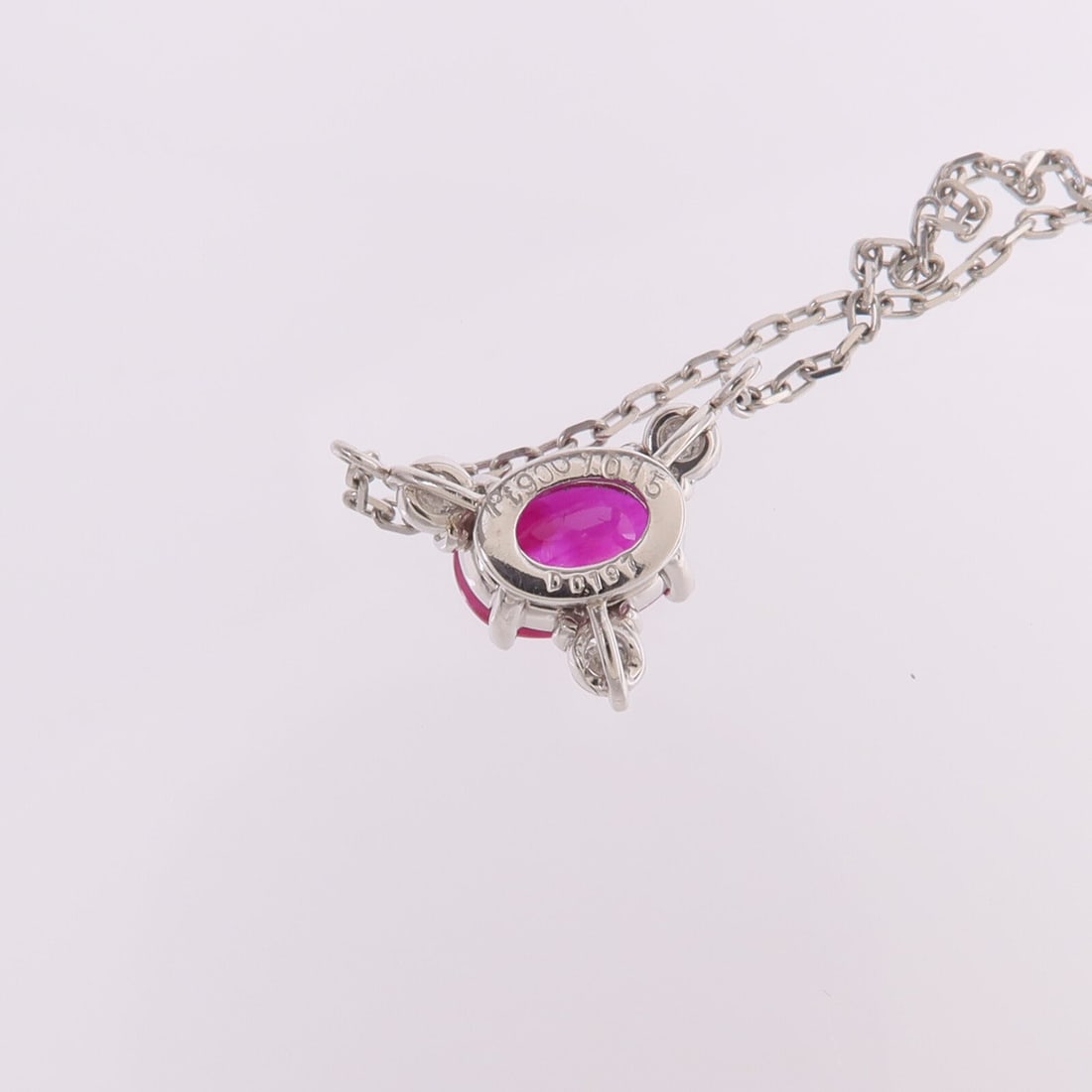 Ruby Diamond Necklace Platinum - 7