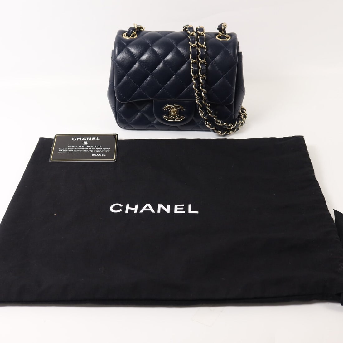 Chanel Mini Classic 17 Navy - 10