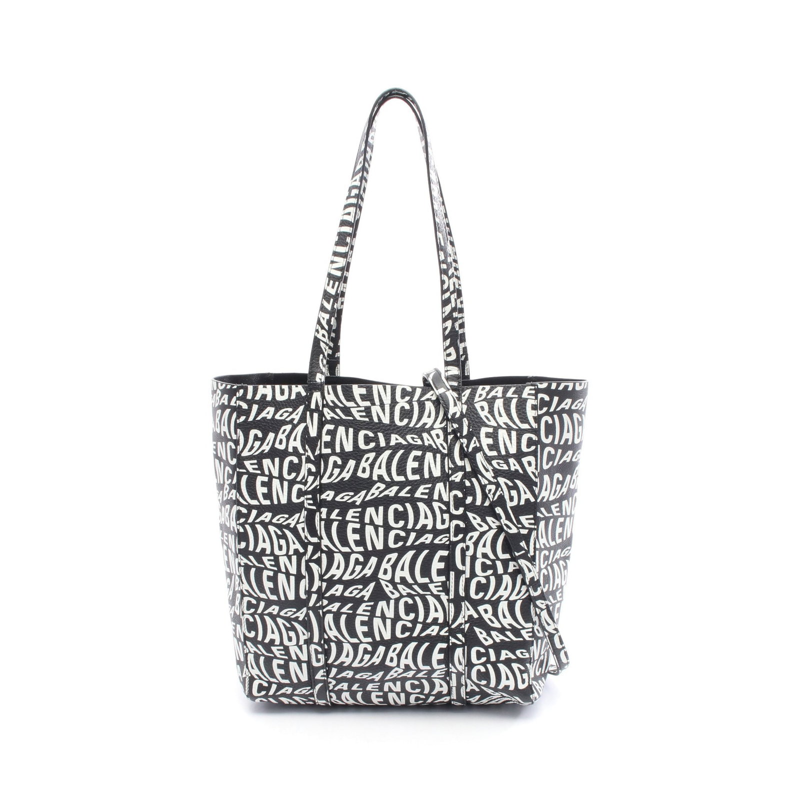 Balenciaga Everyday Tote XS Black: Black and white Everyday Tote XS 2 way handbag 551810 in leather with shoulder strap; 25 x 27 x 12 cm.