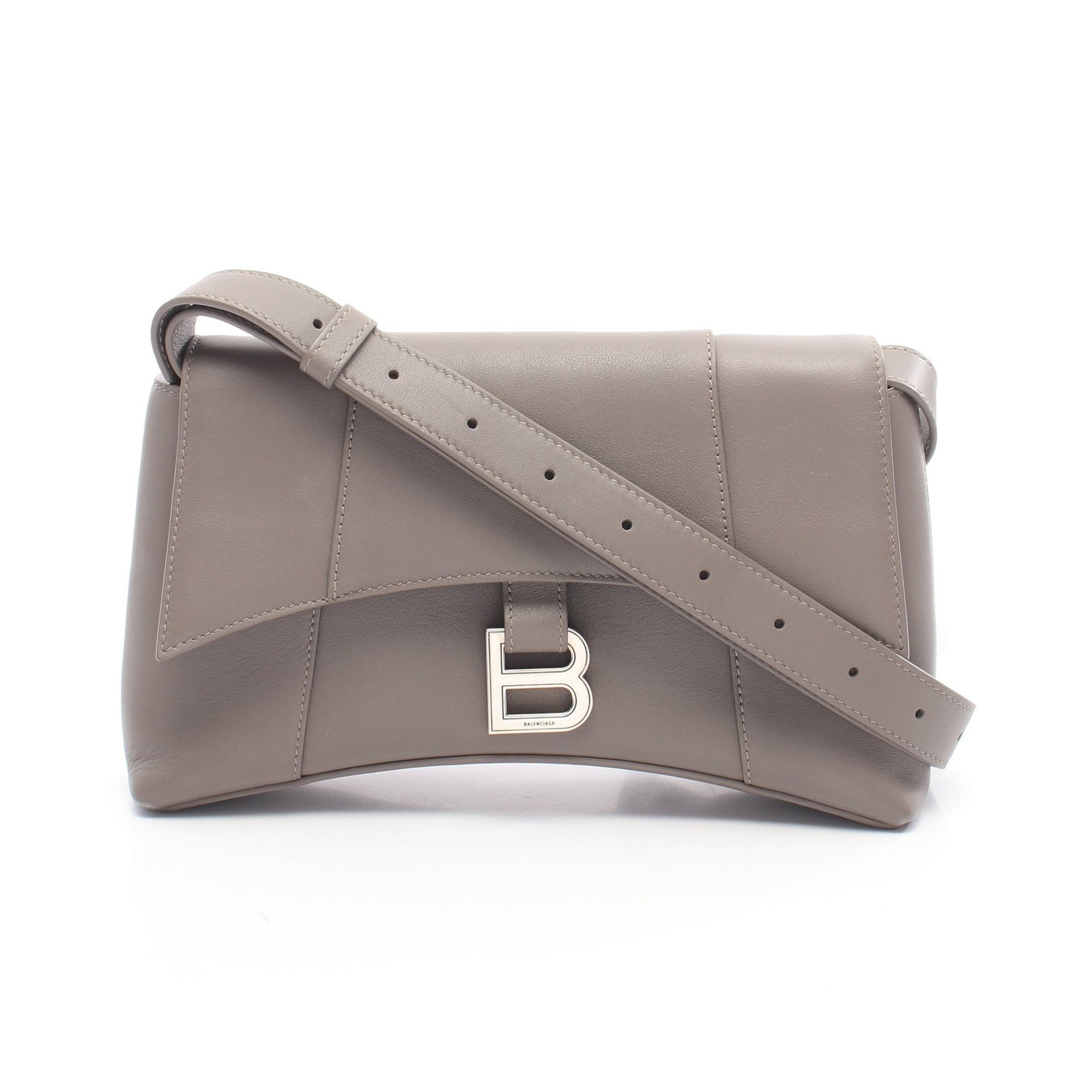 Balenciaga Downtown XS Gray: Gray Downtown XS shoulder bag 671355 in leather; 26 x 14 x 6.5 cm.