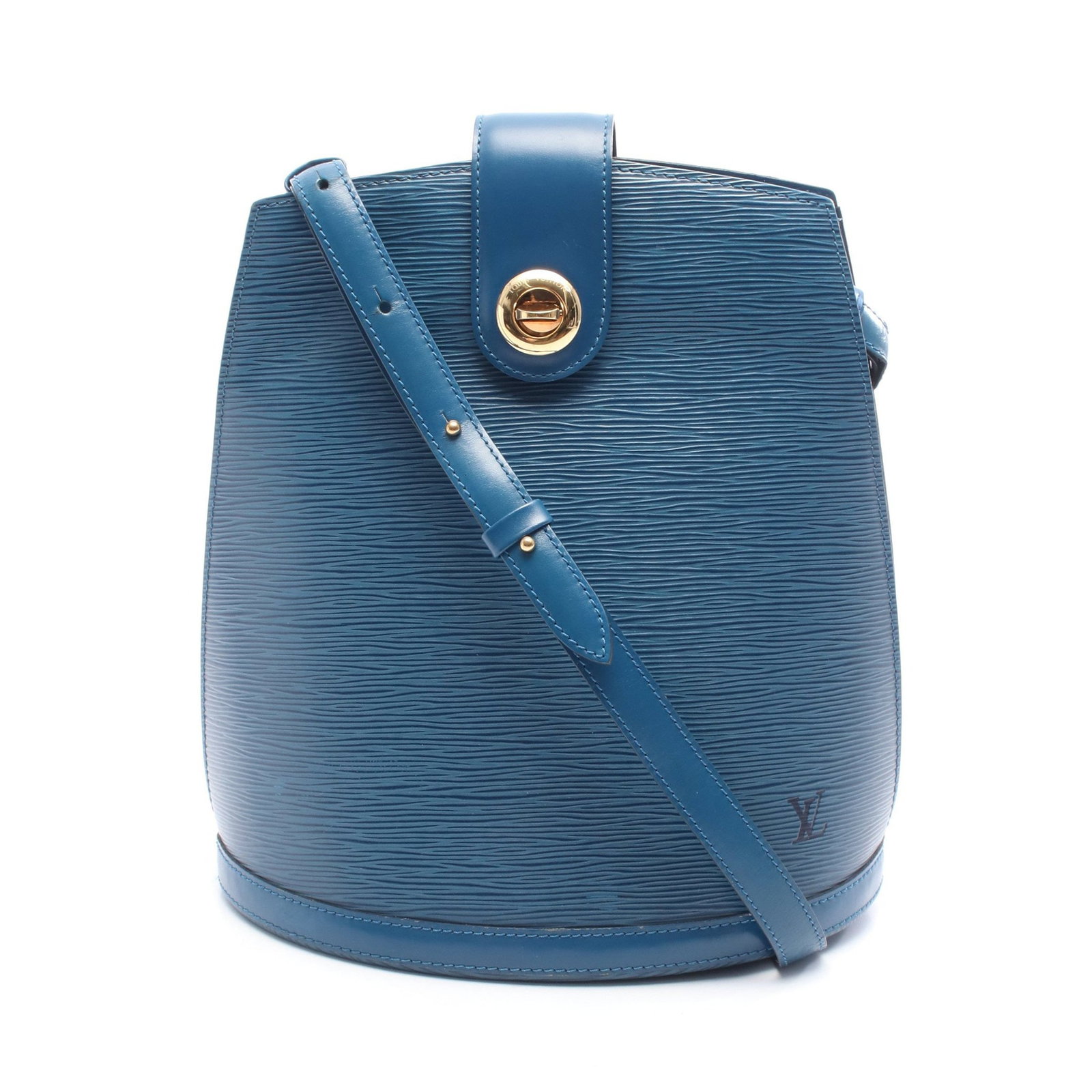 Louis Vuitton Cluny Epi Blue: Cluny M52255 shoulder bag in Toledo blue Epi leather; 26 x 29.5 x 17 cm.