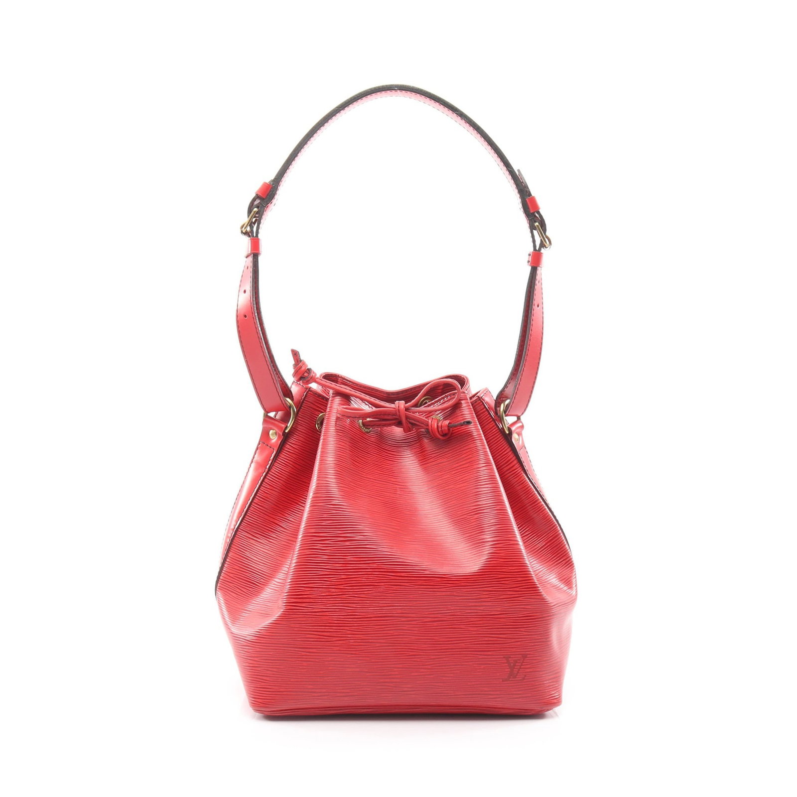 Louis Vuitton Petit Noe Epi Red: Petit Noe M44107 shoulder bag in Castilian red Epi leather; 25 x 27 x 19 cm.