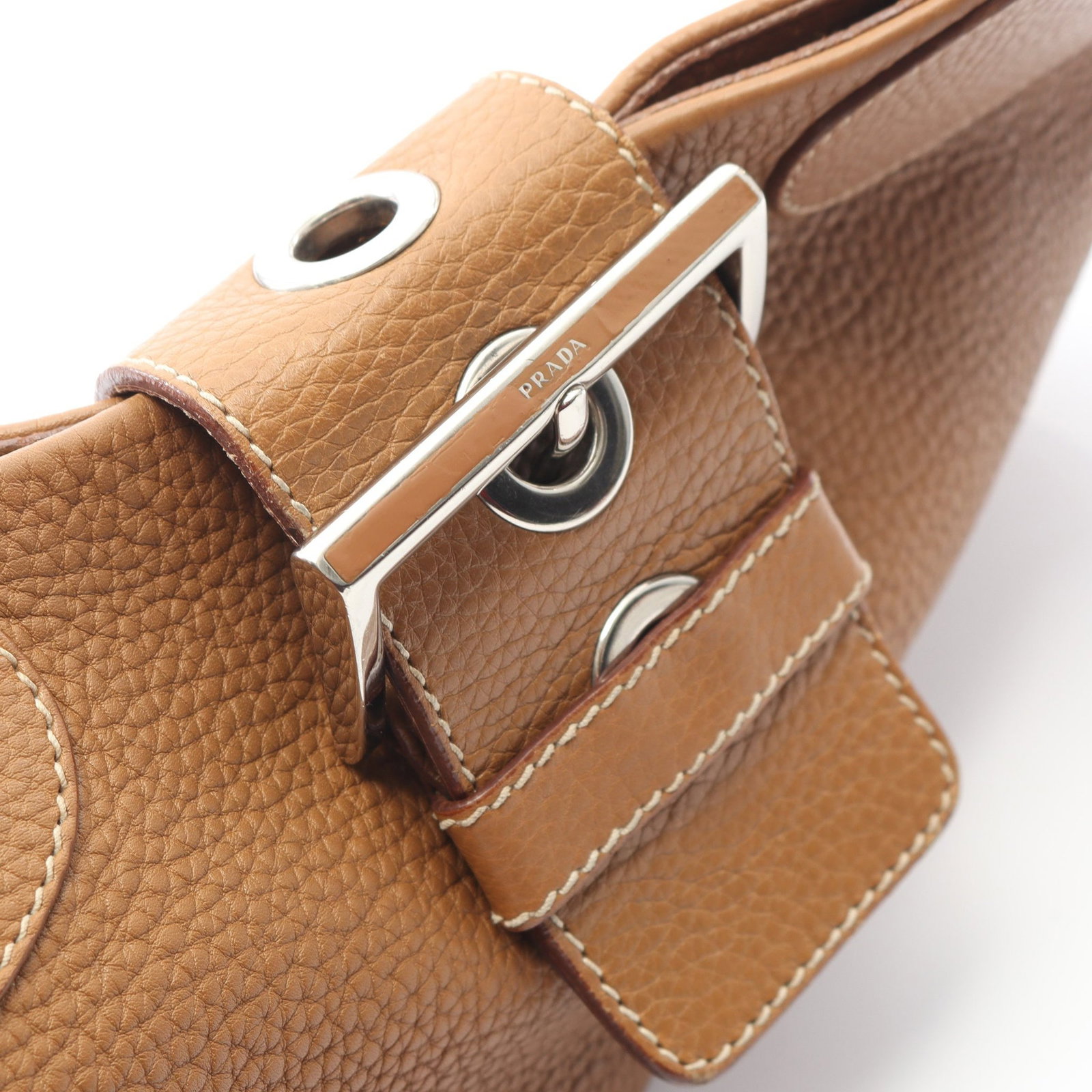 Prada Shoulder Tote Light Brown - 6