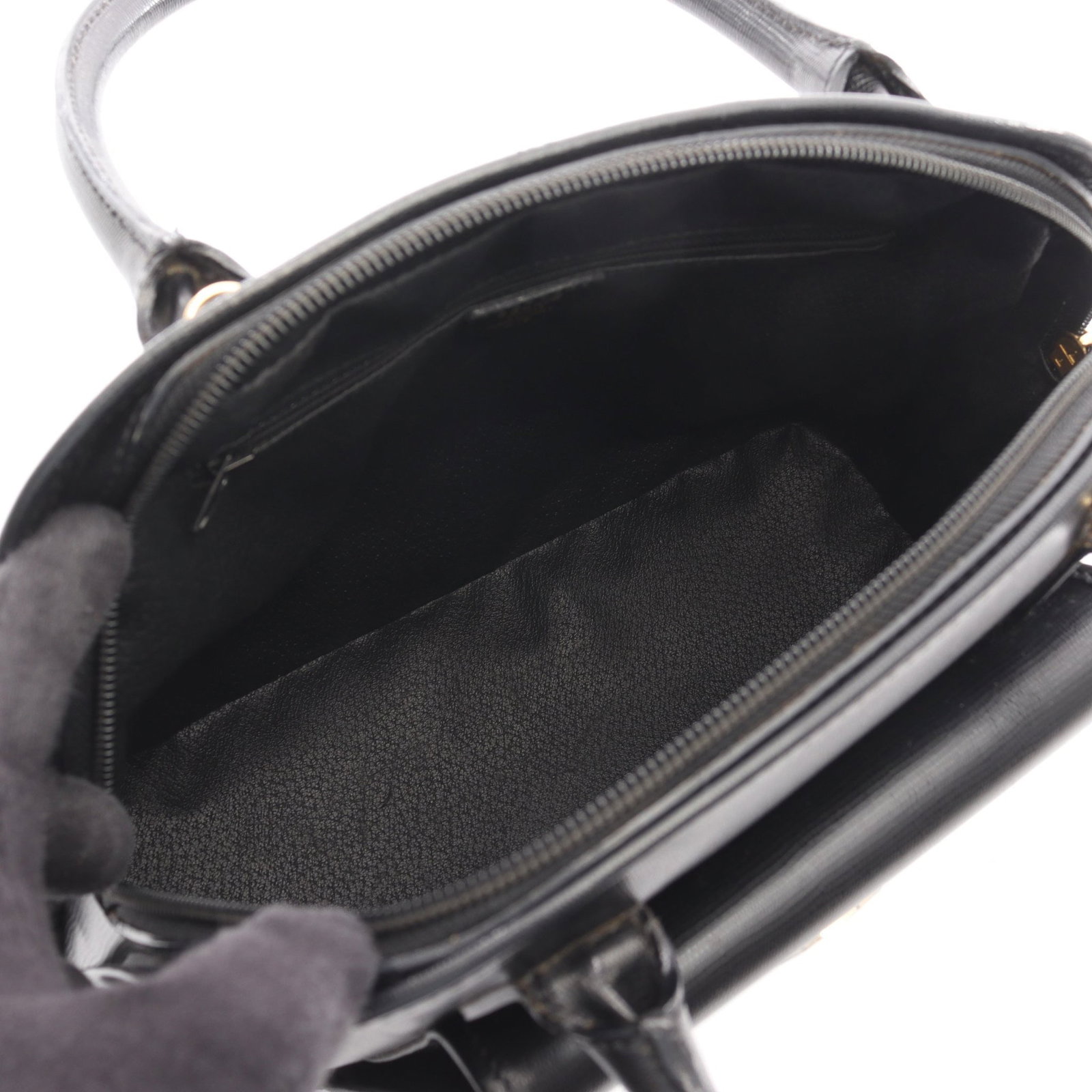 Celine Circle Logo Handbag Black - 3
