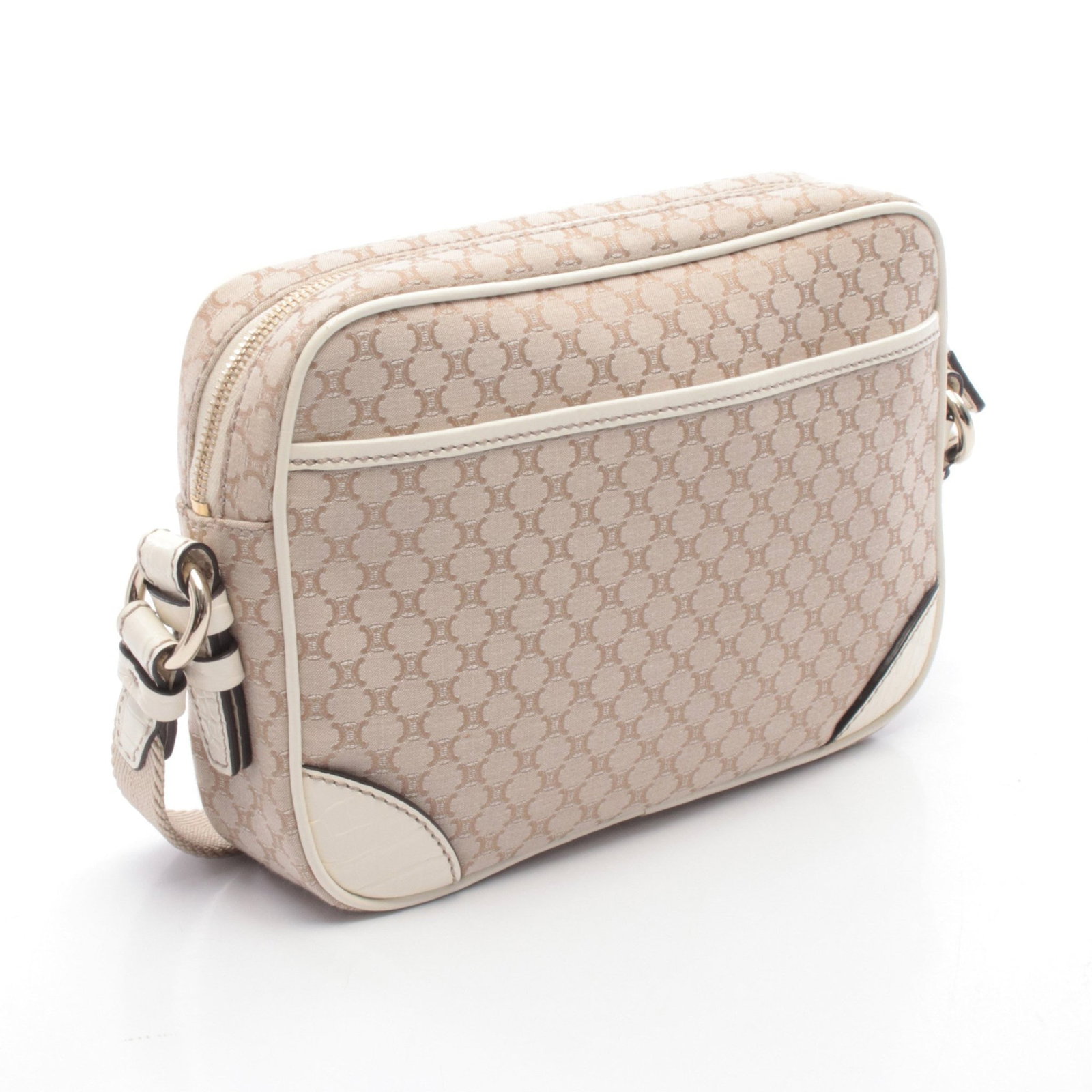 Celine Macadam Shoulder Bag Beige - 2