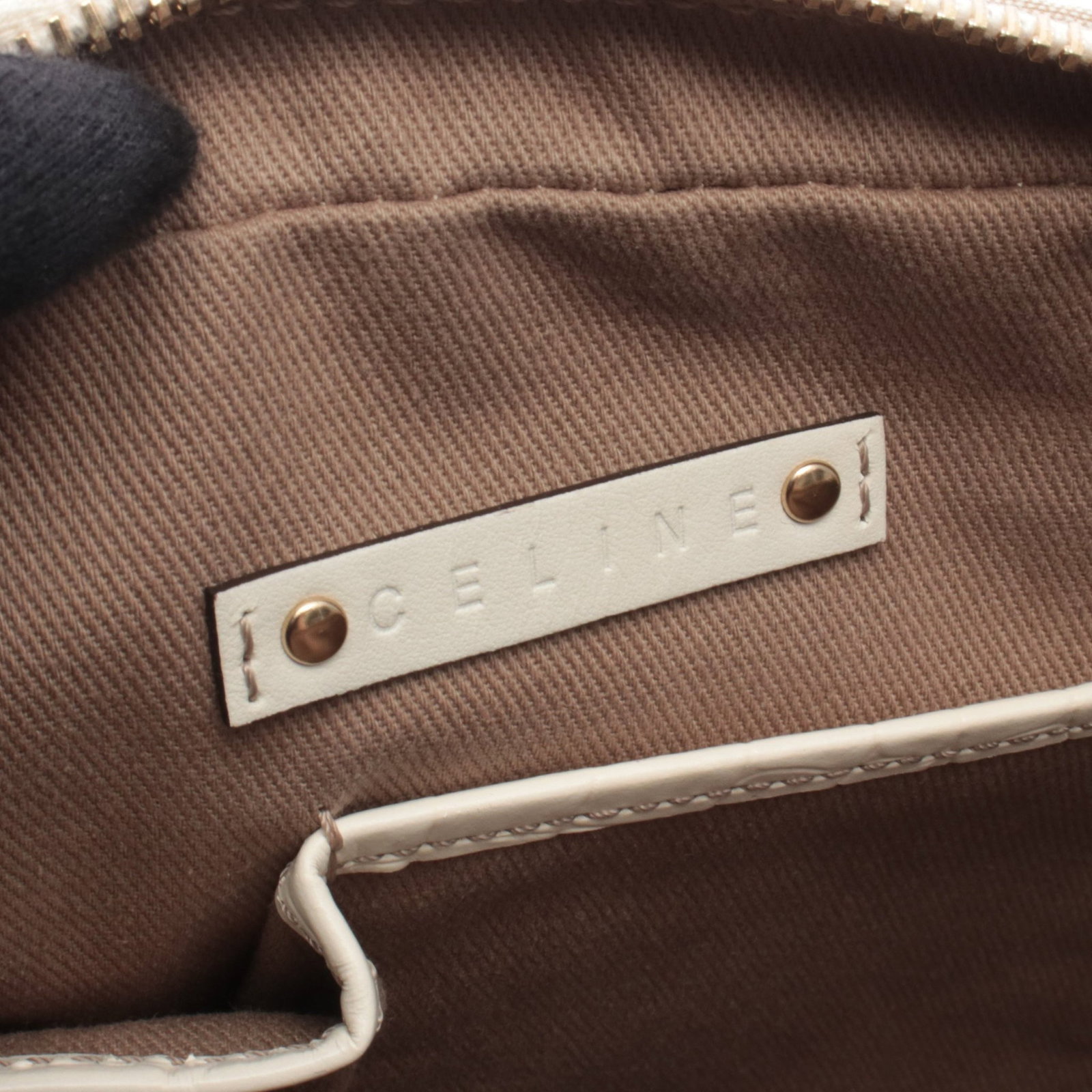 Celine Macadam Shoulder Bag Beige - 4