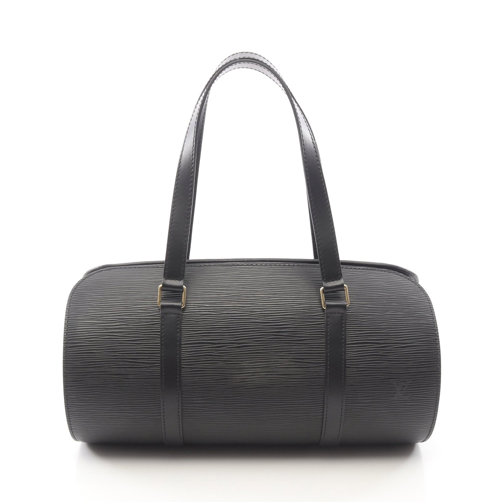 Louis Vuitton Soufflot Epi Black: Soufflot handbag M52222 in black Epi leather; 31 x 15 x 13.5 cm.