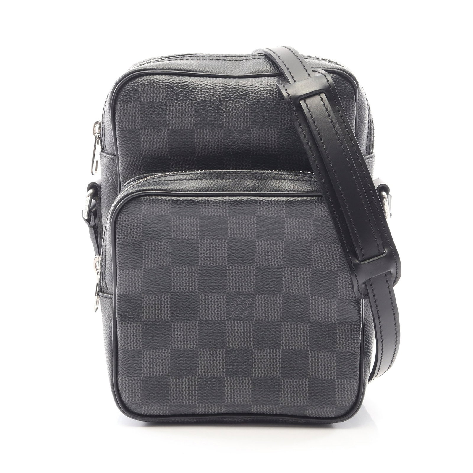 Louis Vuitton Rem Graphite Black: Rem shoulder bag N41446 in Damier Graphite PVC and leather; 15 x 21 x 5 cm.
