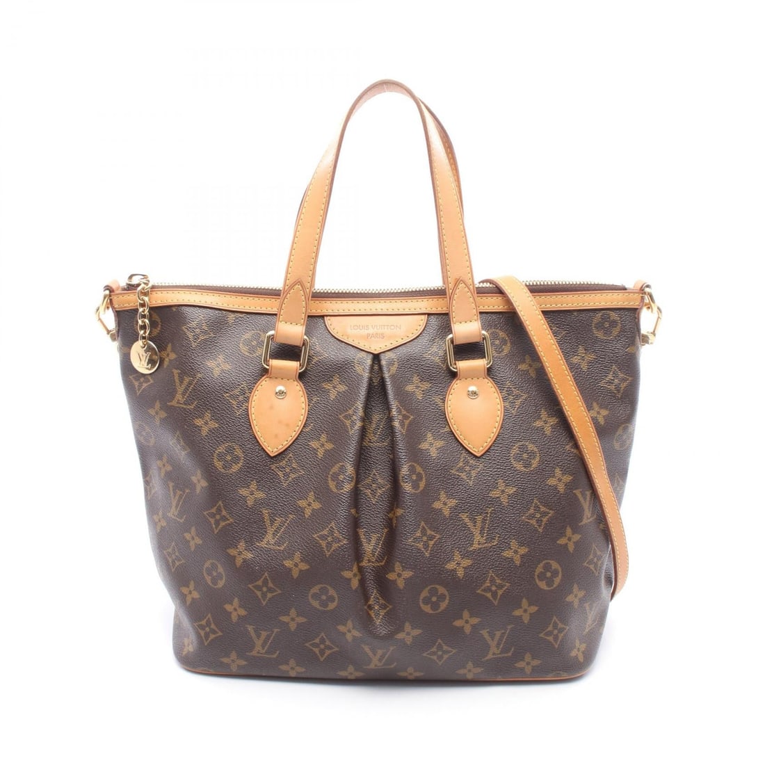 Louis Vuitton Palermo PM Brown: Palermo PM 2 way handbag M40145 in Monogram PVC and leather with shoulder strap; 30 x 27 x 16 cm.