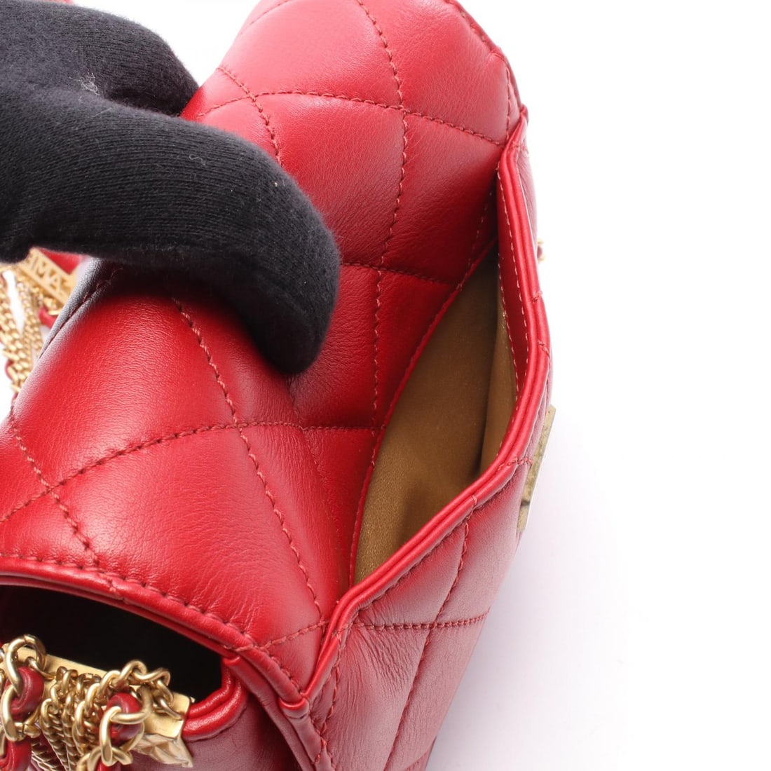 Chanel Mini Chain Bag Red - 6